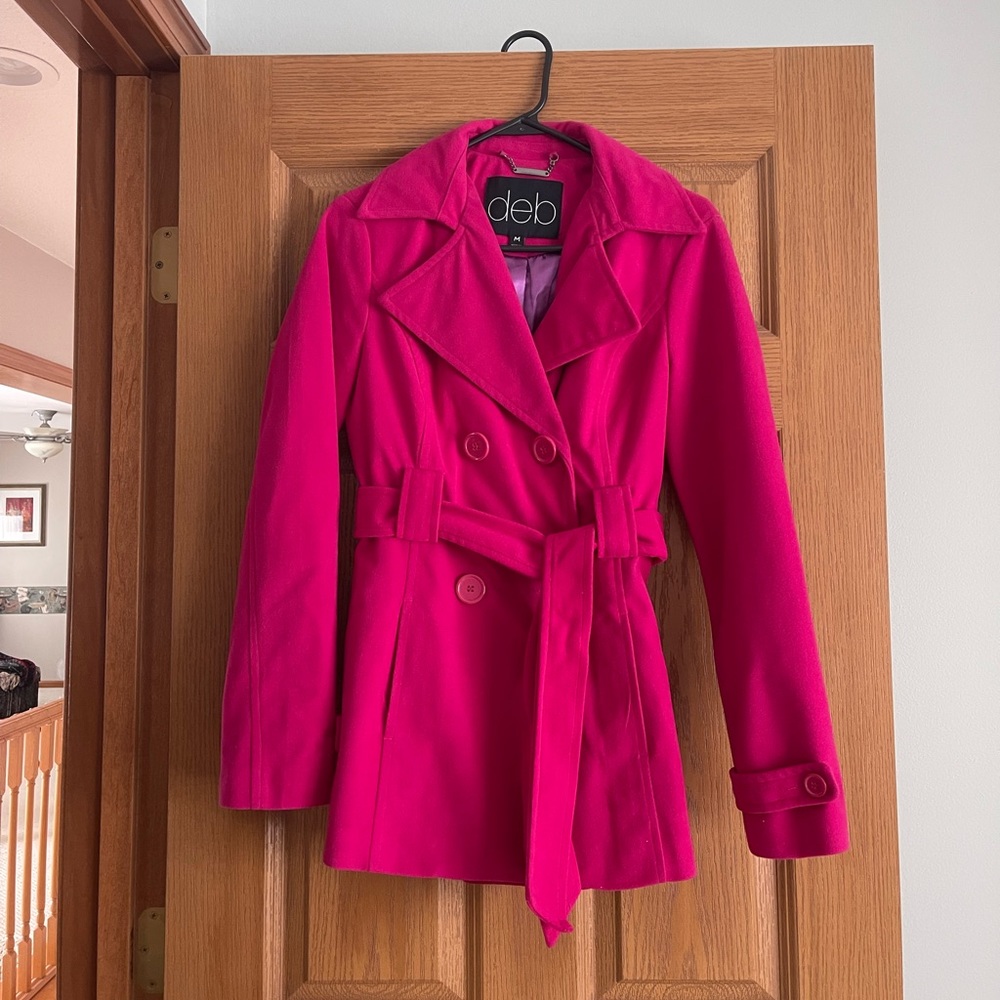 Deb Shops Pink Peacoat